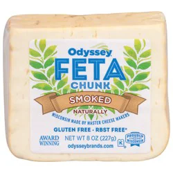 Odyssey Chunk Smoked Feta Cheese 8 oz