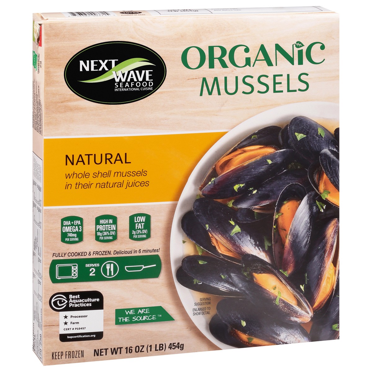 slide 6 of 13, Next Wave Seafood Organic Mussels 16 oz, 16 oz