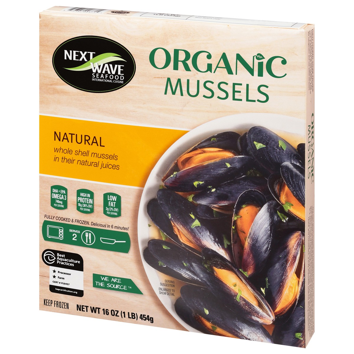 slide 3 of 13, Next Wave Seafood Organic Mussels 16 oz, 16 oz