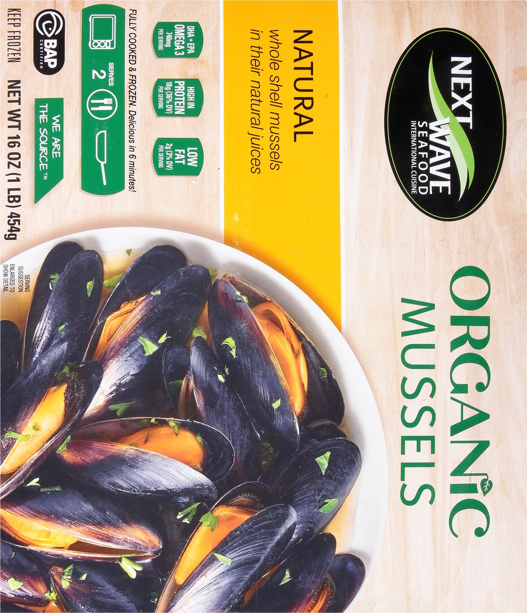 slide 2 of 13, Next Wave Seafood Organic Mussels 16 oz, 16 oz