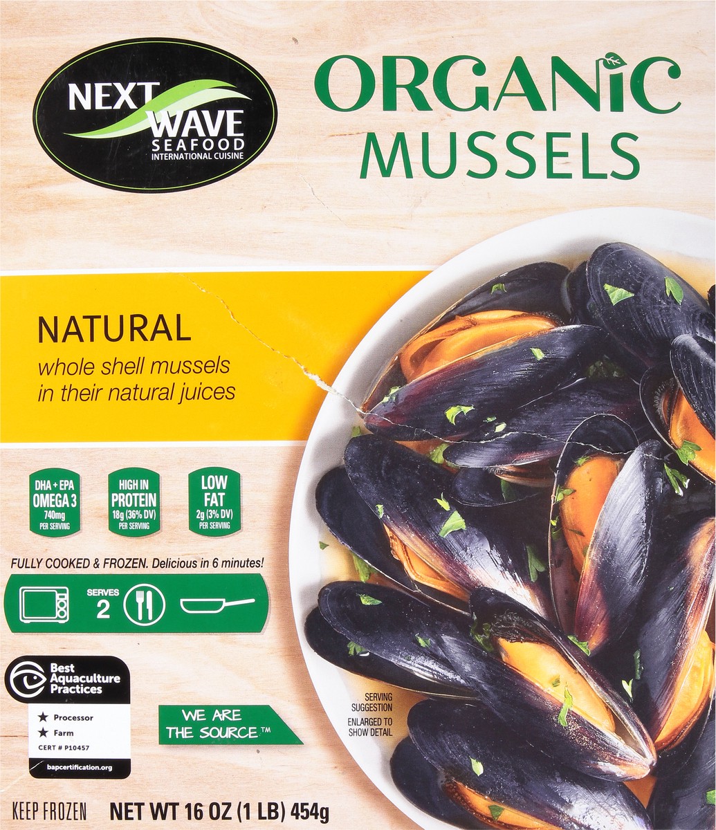 slide 1 of 13, Next Wave Seafood Organic Mussels 16 oz, 16 oz