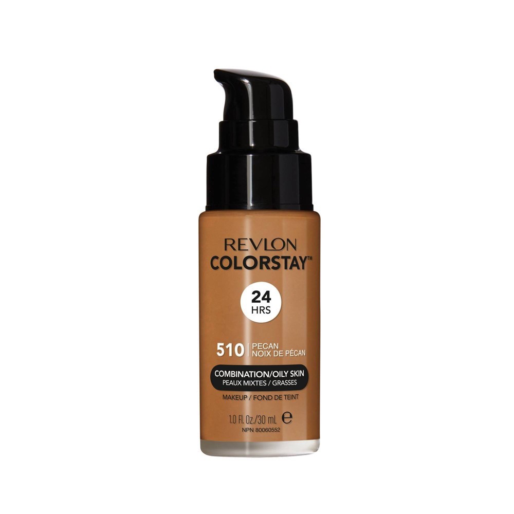 slide 4 of 6, Revlon ColorStay Makeup for Combination/Oily Skin with SPF 15 - 510 Pecan - 1 fl oz, 1 fl oz