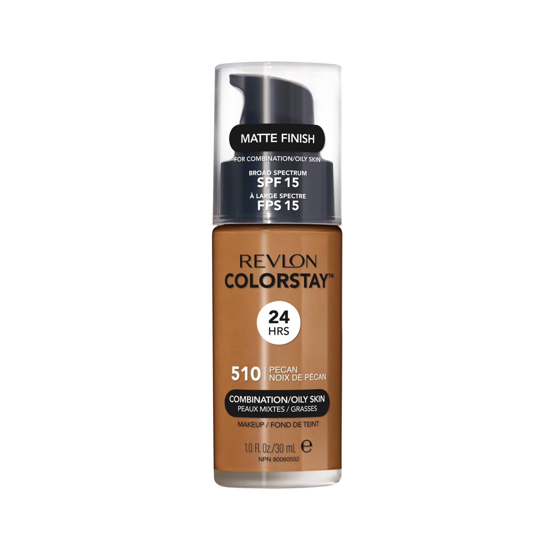 slide 1 of 6, Revlon ColorStay Makeup for Combination/Oily Skin with SPF 15 - 510 Pecan - 1 fl oz, 1 fl oz