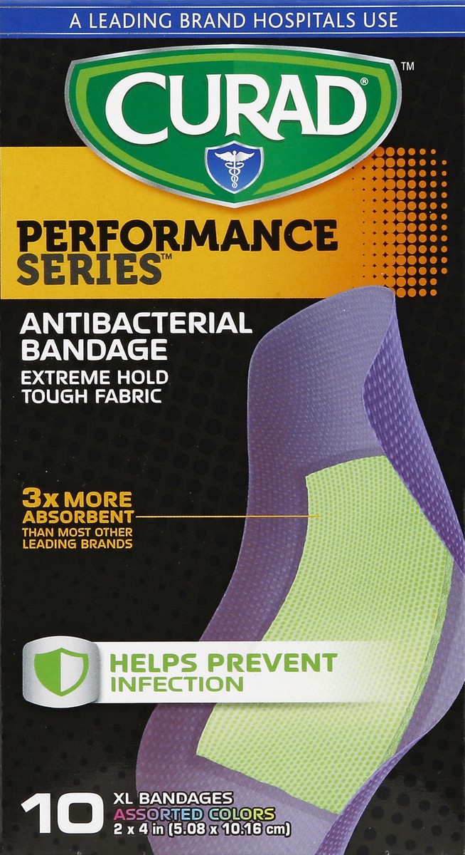 slide 4 of 4, Curad Performance Series XL Bandages, 10 ct