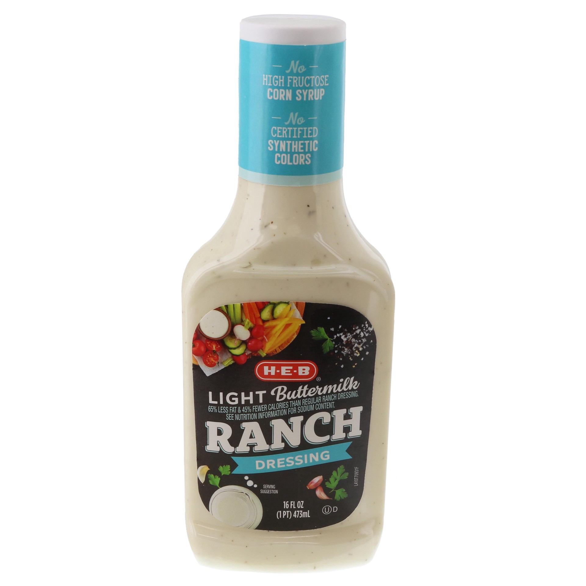slide 1 of 1, H-E-B Light Buttermilk Ranch Dressing, 16 oz