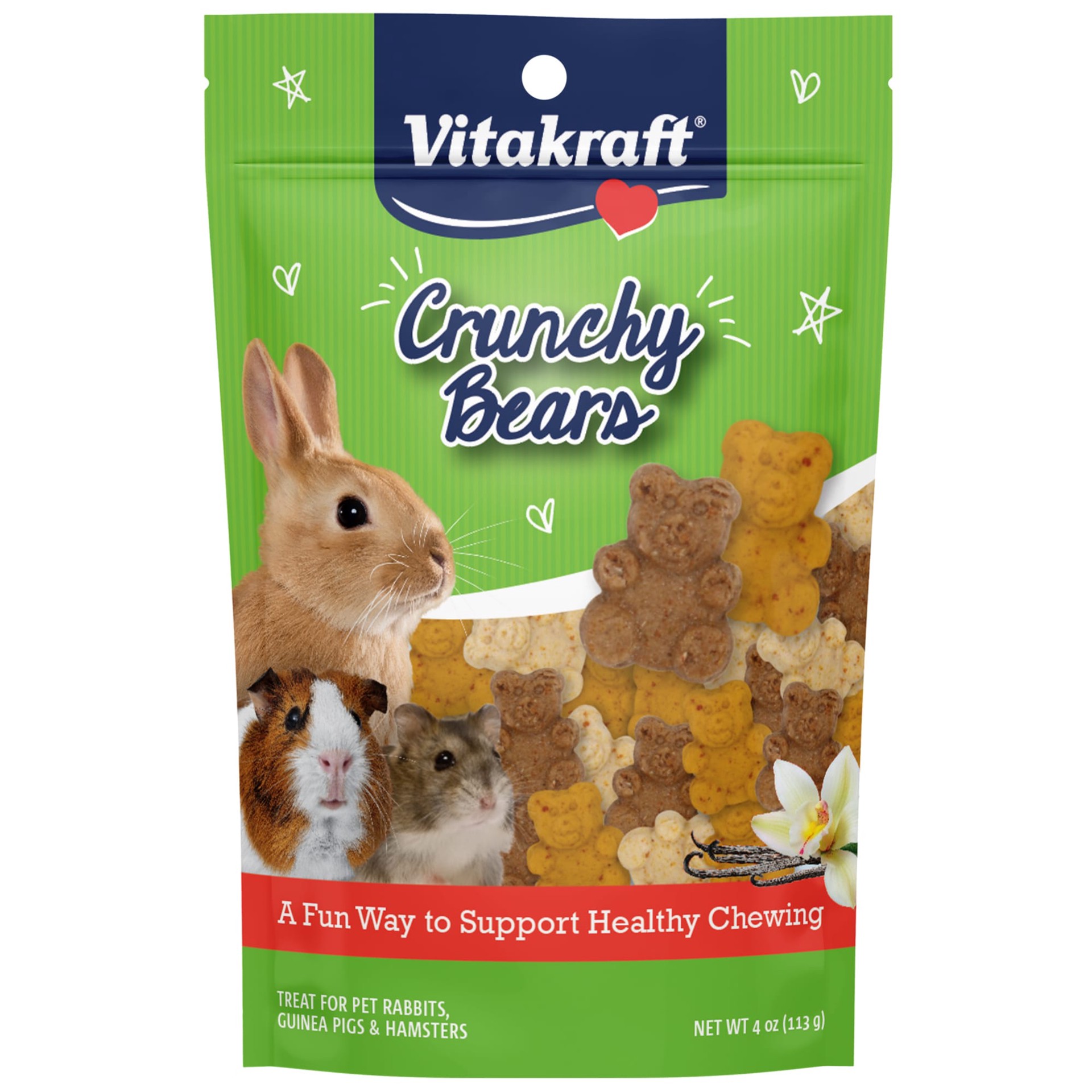 slide 1 of 1, Vitakraft Vkr-Crunchy Bears Treat, 1 ct