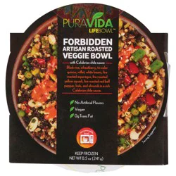 PuraVida Life Bowl Forbidden Artisan Roasted Veggie Bowl with Calabrian Chile Sauce 8.5 oz