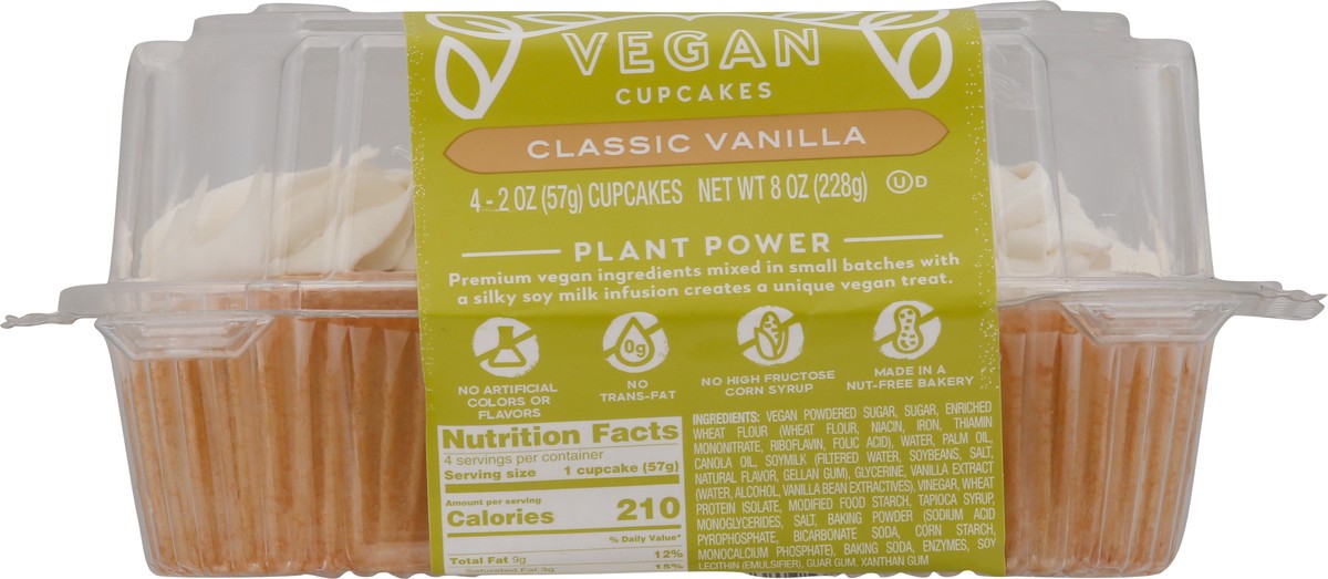 slide 9 of 11, Just Desserts Vegan Classic Vanilla Cupcakes 4 - 2 oz, 4 ct