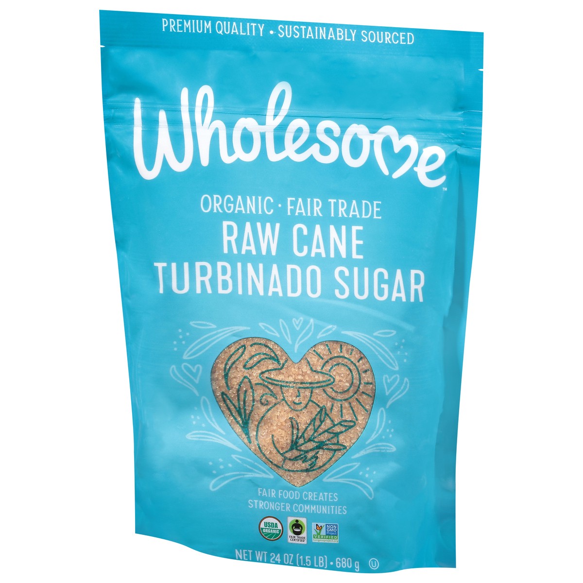 slide 7 of 13, Wholesome Organic Fair Trade Raw Cane Turbinado Sugar, 24 oz