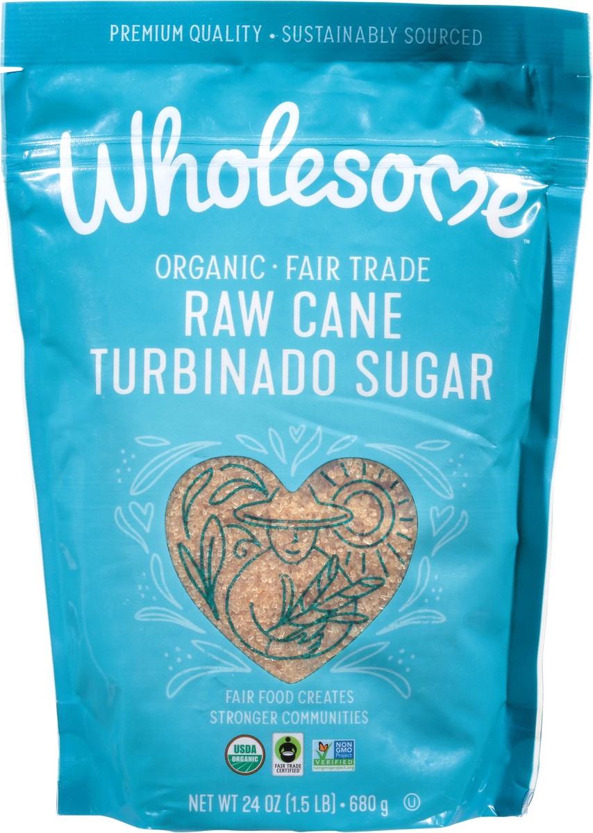 slide 13 of 13, Wholesome Organic Fair Trade Raw Cane Turbinado Sugar, 24 oz