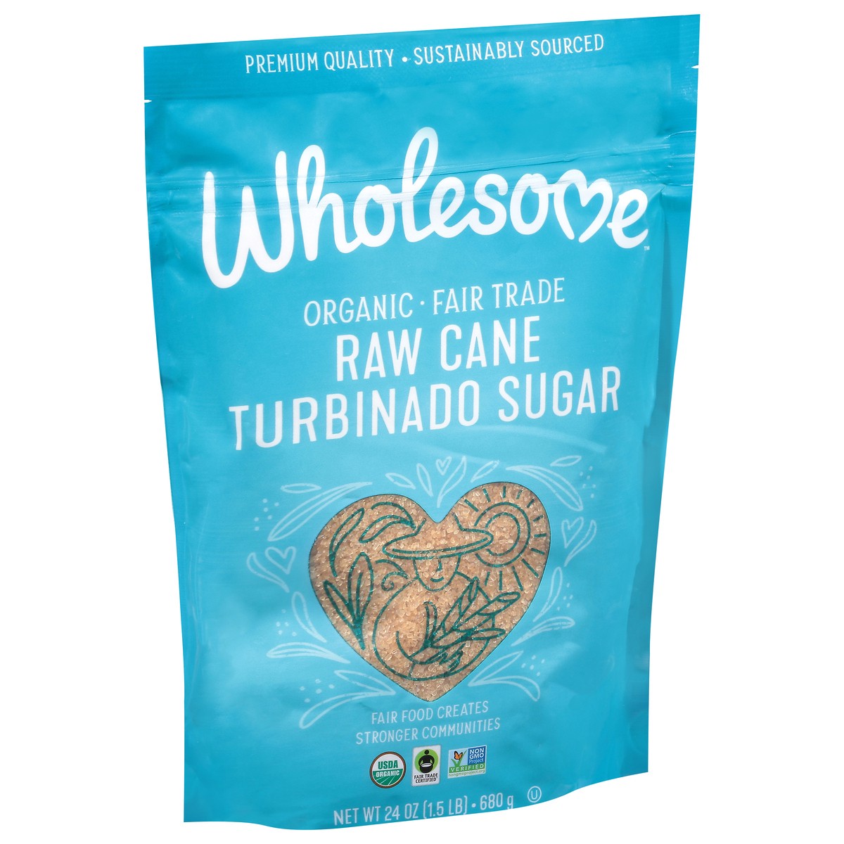 slide 6 of 13, Wholesome Organic Fair Trade Raw Cane Turbinado Sugar, 24 oz