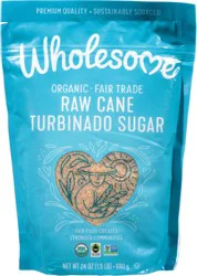 Wholesome Organic Fair Trade Raw Cane Turbinado Sugar