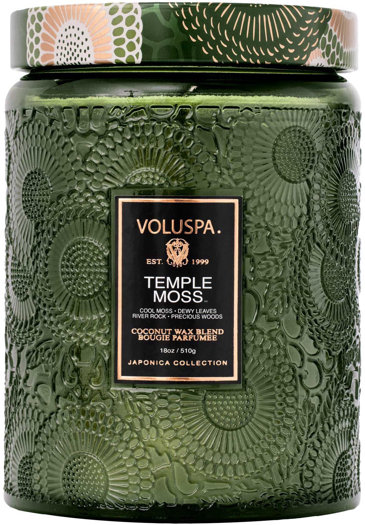 slide 1 of 1, Voluspa Temple Moss Large Jar Candle, 18 oz