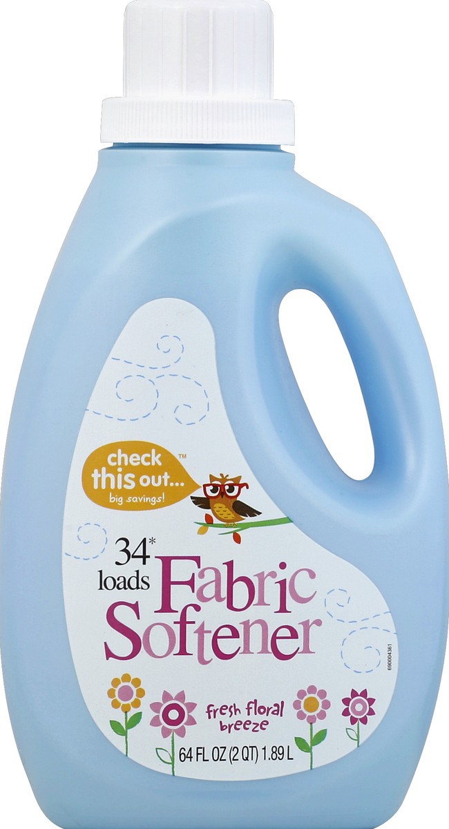 slide 2 of 2, Check This Out... Floral Breeze Fabric Softener, 64 fl oz