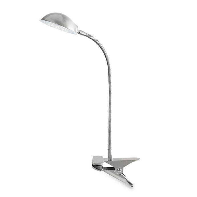 slide 1 of 2, Studio 3B 18-LED Clip Lamp - Brushed Steel, 1 ct