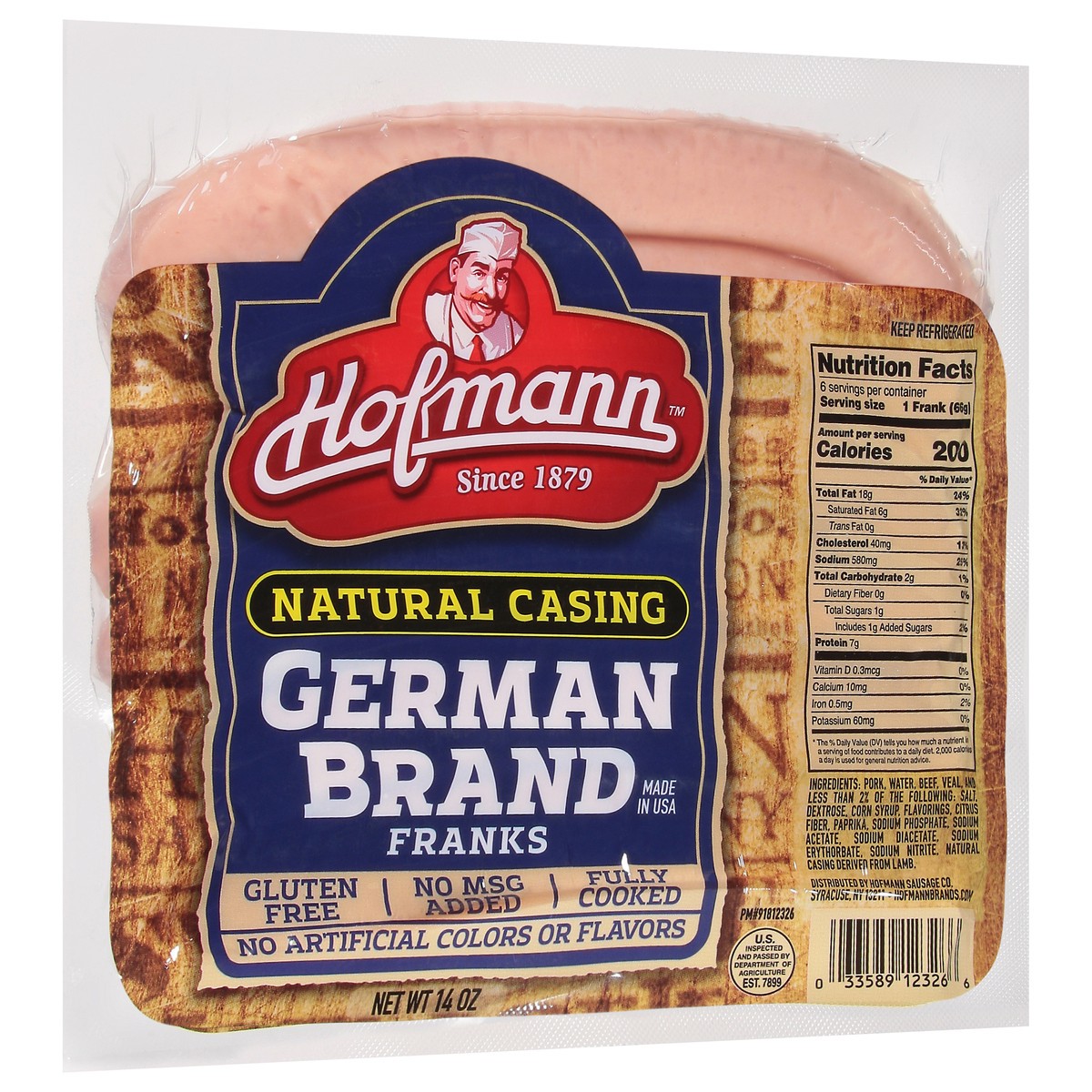 slide 5 of 9, Hofmann Natural Casing German Brand Franks 14 oz, 14 oz