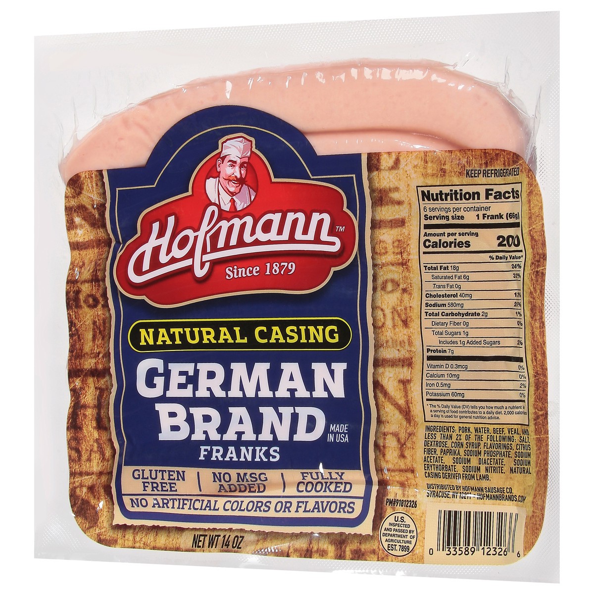 slide 6 of 9, Hofmann Natural Casing German Brand Franks 14 oz, 14 oz