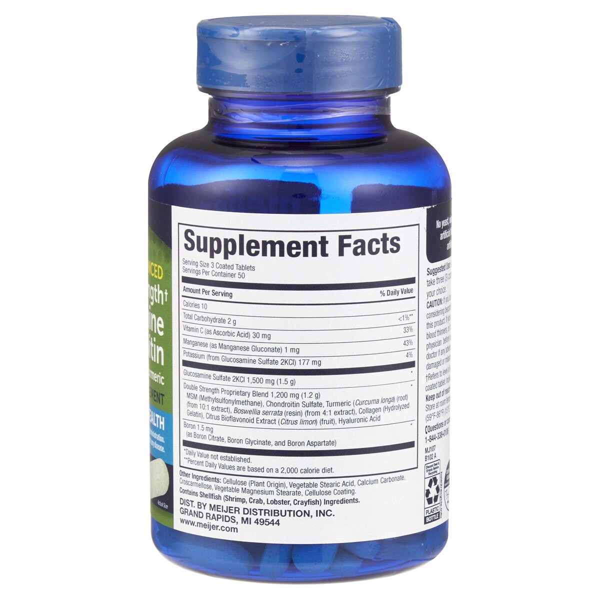 slide 19 of 29, MEIJER WELLNESS Meijer Glucosamine Chondroitin With Vitamin D3 & Msm, 150 ct