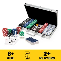 Spin Master Games, Cardinal Classics, 300-Piece Poker Set with Aluminum Carrying Case & Professional Weight Chips & Poker Dice, for Ages 8 and up 1 Each