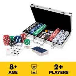 Spin Master Games, Cardinal Classics, 300-Piece Poker Set with Aluminum Carrying Case & Professional Weight Chips & Poker Dice, for Ages 8 and up 1 Each