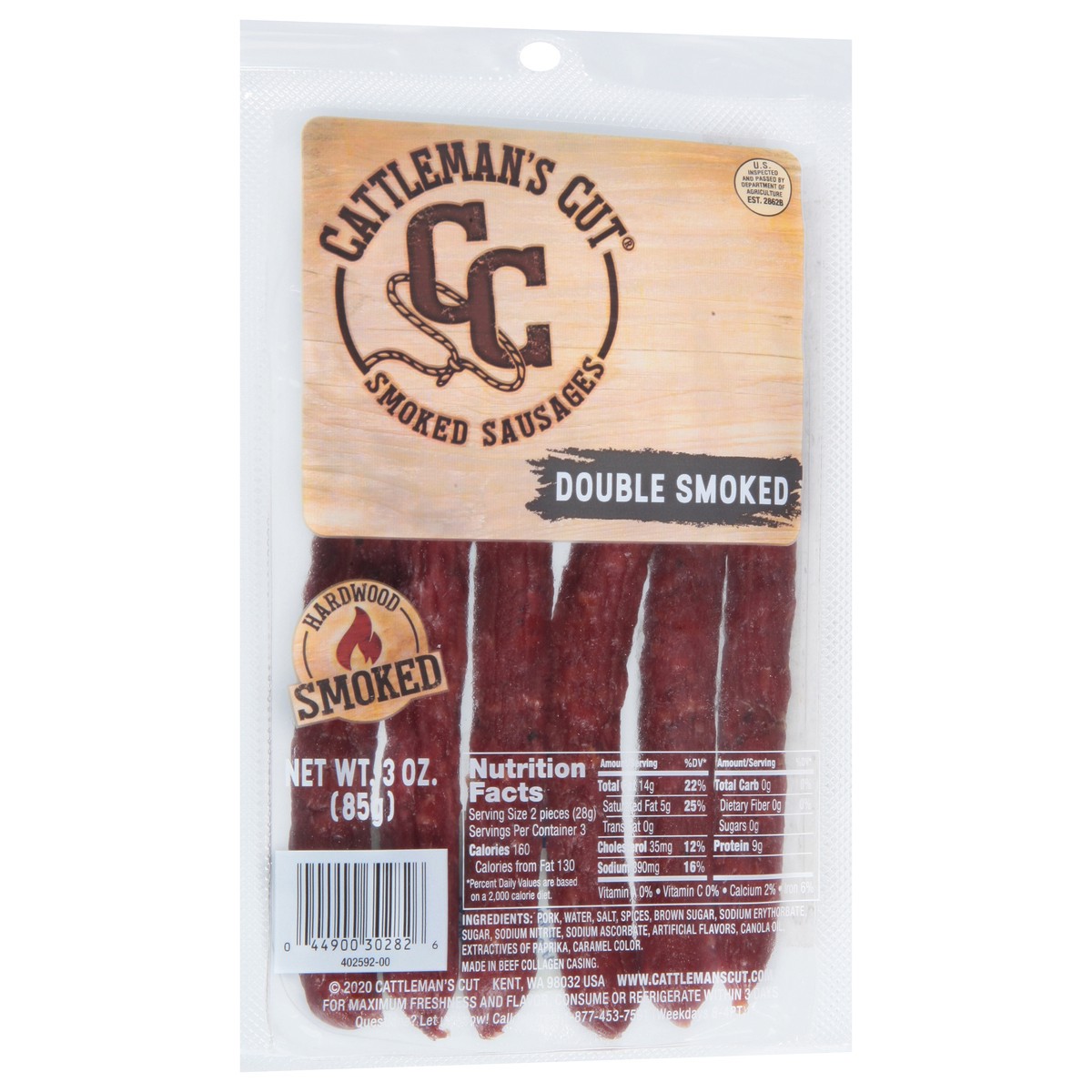 slide 5 of 9, Cattleman's Cut Double Smoke Sausage Sticks, 3 Oz, 3 oz