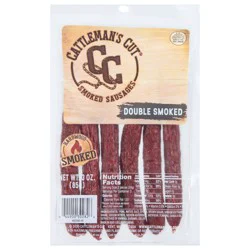 Cattleman's Cut Double Smoke Sausage Sticks, 3 Oz