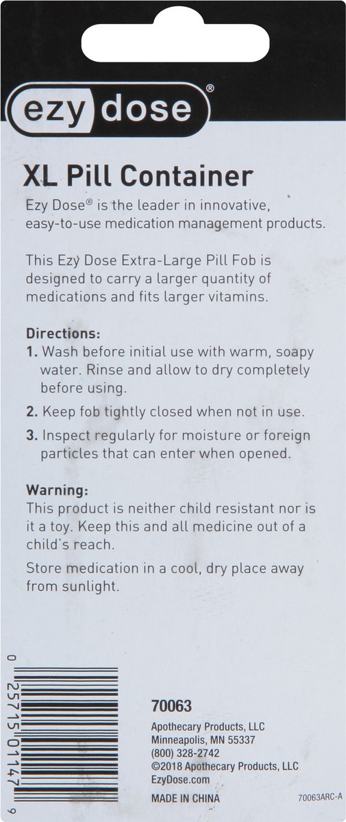 slide 4 of 12, EZY Dose XL Pill Container 1 ea, 1 ct