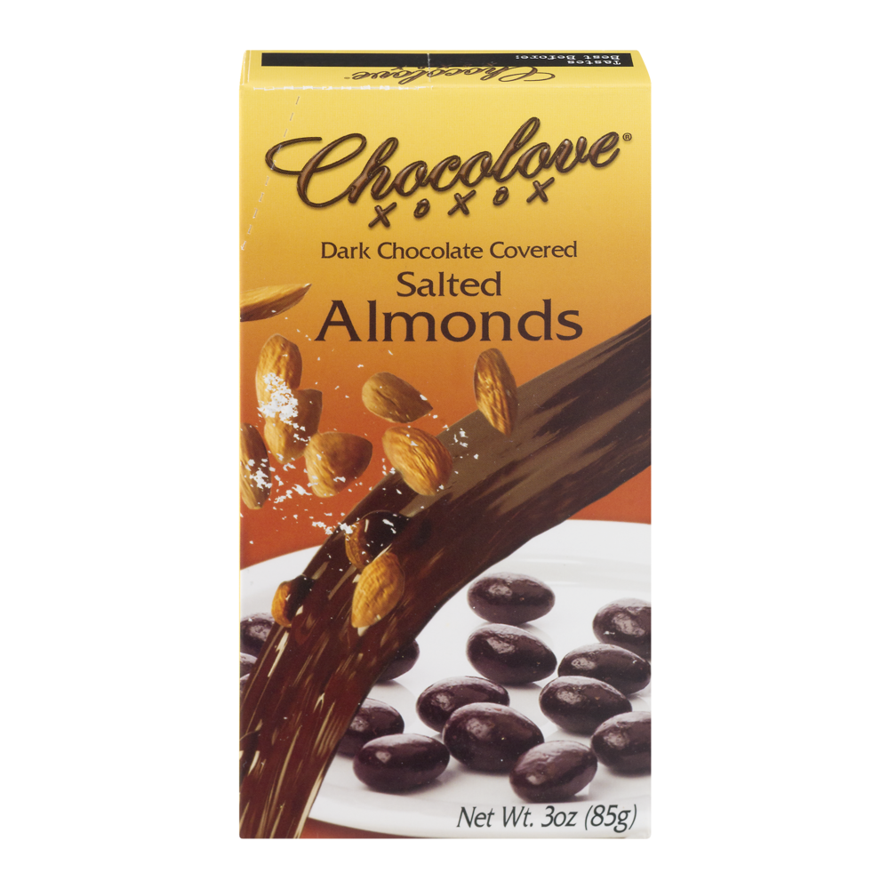 slide 1 of 5, Chocolove Dark Chocolate Covered Salted Almonds 55% Cocoa Content, 3 oz