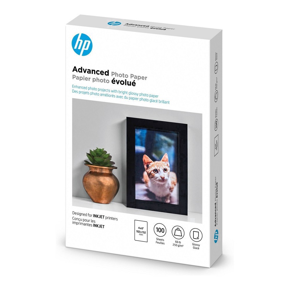slide 7 of 11, Hp Advanced Glossy Photo Paper, 100 ct