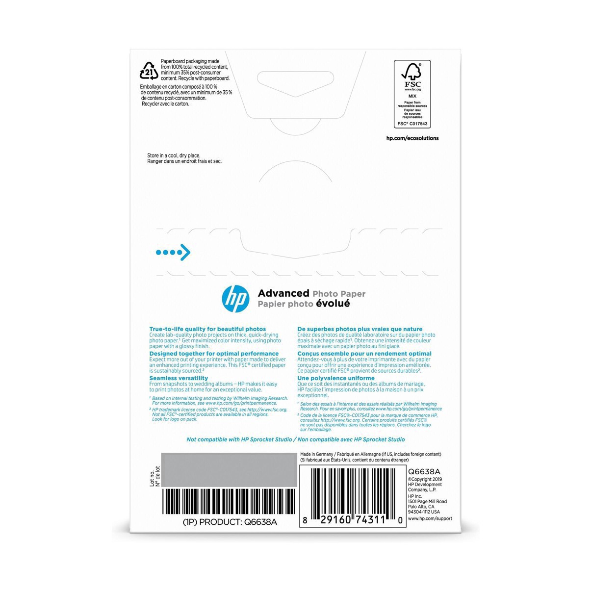slide 11 of 11, Hp Advanced Glossy Photo Paper, 100 ct