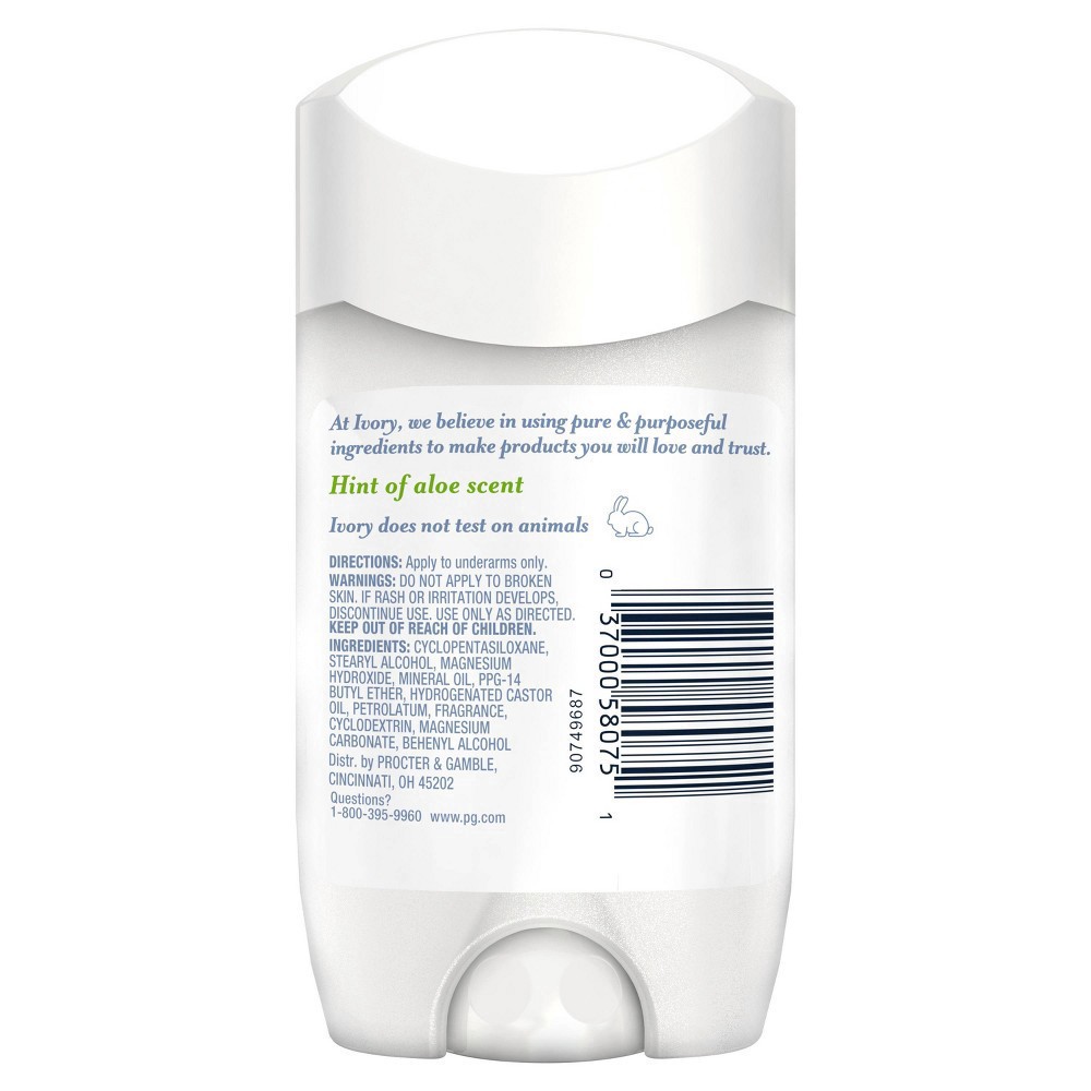 slide 5 of 7, Ivory Gentle Aluminum Free Deodorant Hint of Aloe, 2.4 oz