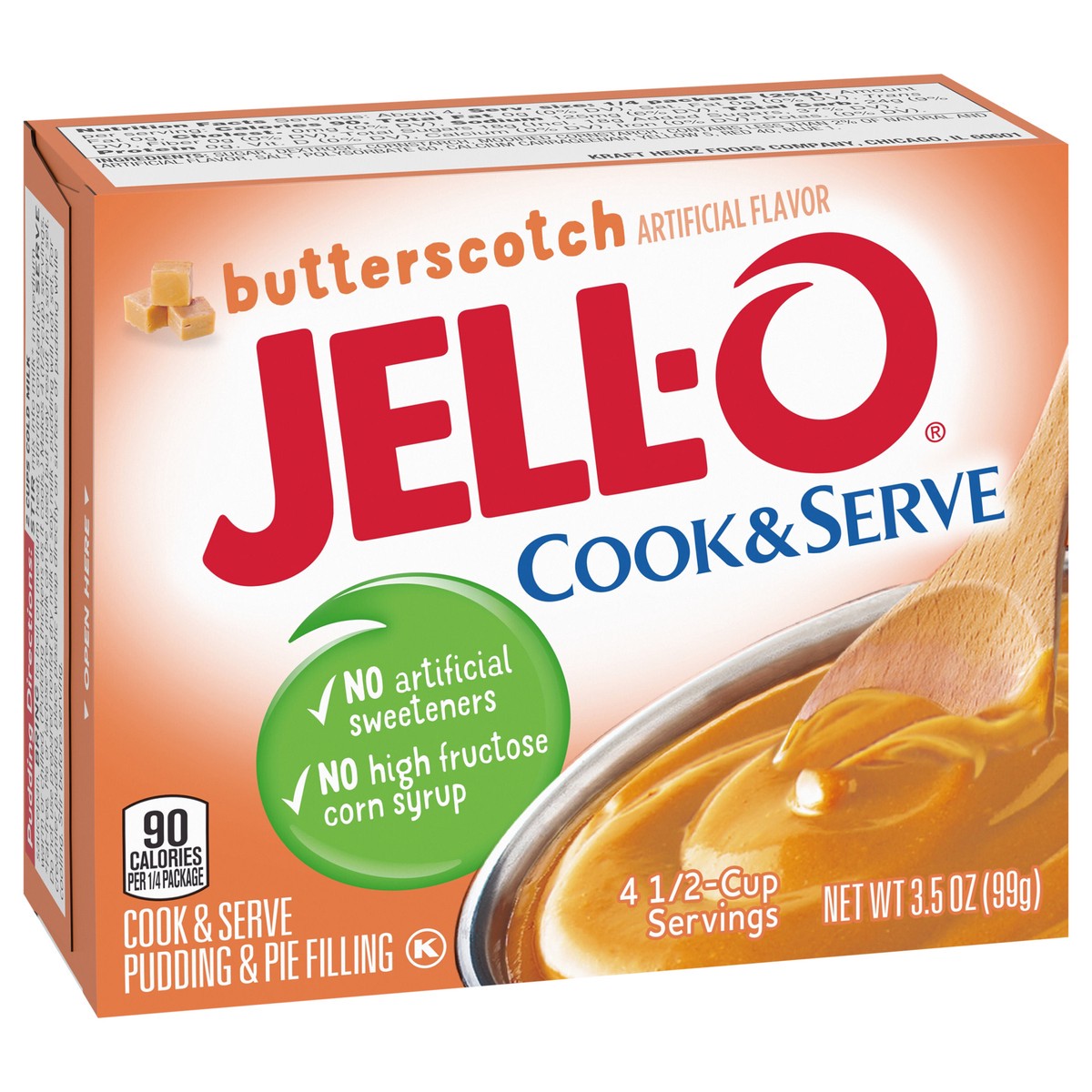 slide 6 of 9, Jell-O Cook & Serve Butterscotch Artificially Flavored Pudding & Pie Filling Mix, 3.5 oz Box, 3.5 oz