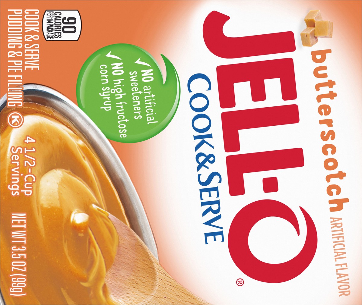 slide 9 of 9, Jell-O Cook & Serve Butterscotch Artificially Flavored Pudding & Pie Filling Mix, 3.5 oz Box, 3.5 oz