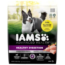 IAMS ADVANCED HEALTH Healthy Digestion Adult Dry Dog Food with Real Chicken, 13.5 lb. Bag