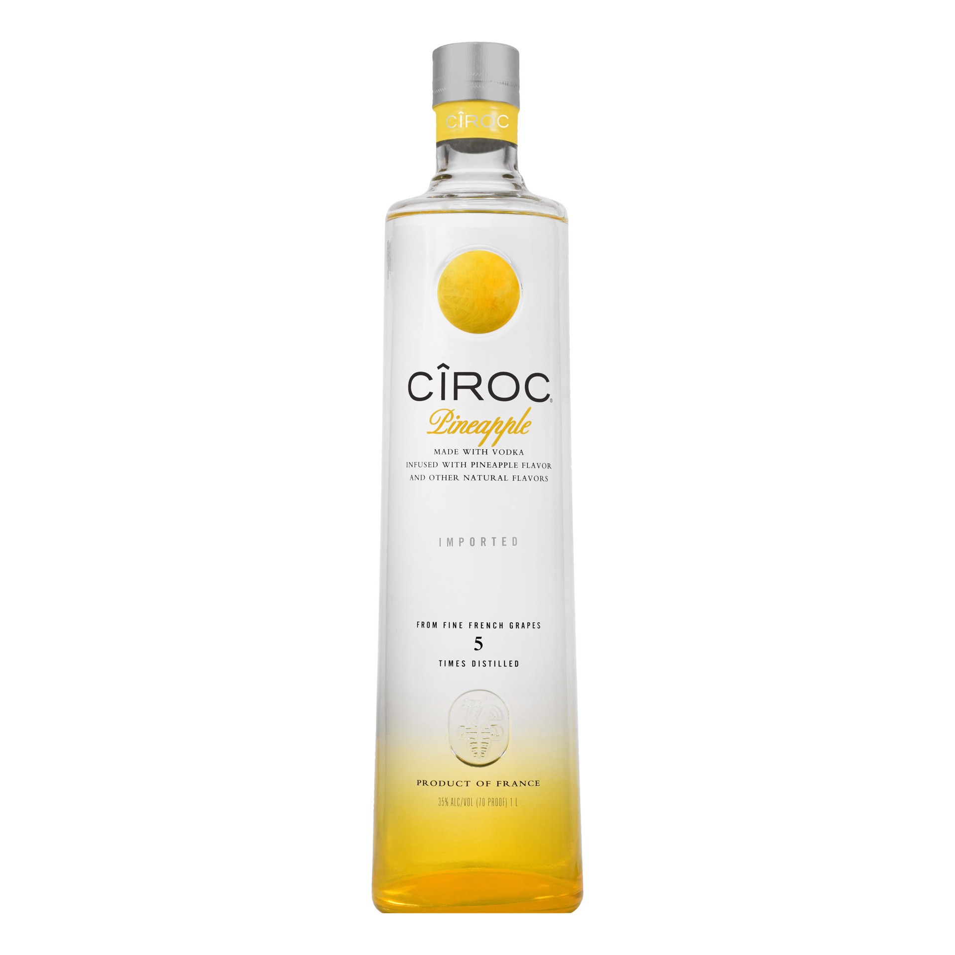 slide 1 of 4, CIROC Pineapple (Made with Vodka Infused with Natural Flavors), 1 L, 1 liter