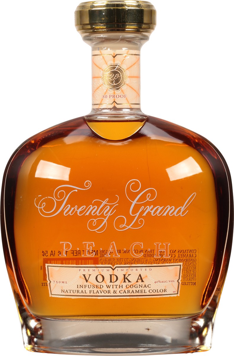 slide 7 of 11, Twenty Grand Peach Vodka, 750 ml