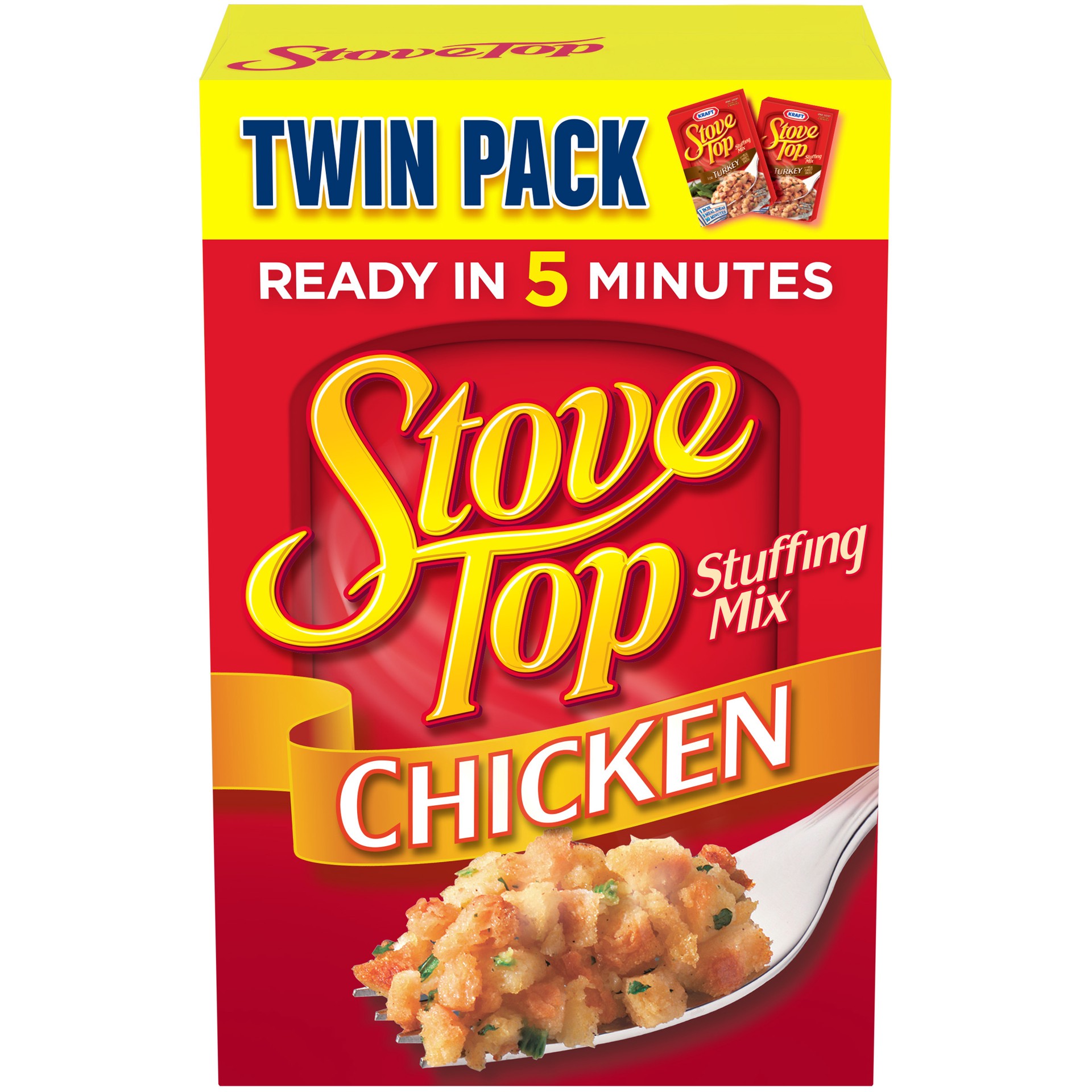 slide 1 of 11, Kraft Stove Top Stuffing Mix Chicken Twin Pack, 12 oz