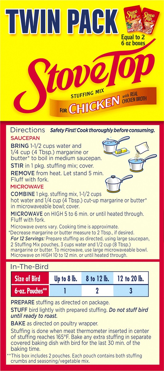 slide 7 of 9, Kraft Stove Top Stuffing Mix Chicken Twin Pack, 12 oz