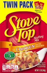 Stove Top Stuffing Mix for Chicken Twin Pack, 2 ct Pack, 6 oz Boxes