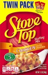 Stove Top Stuffing Mix for Chicken Twin Pack, 2 ct Pack, 6 oz Boxes