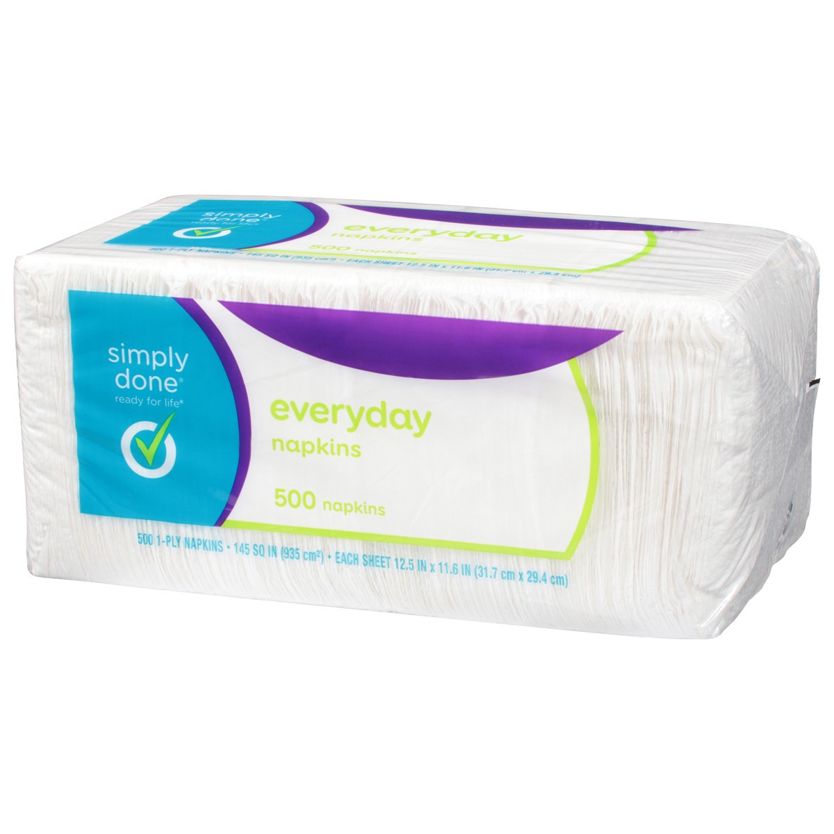 slide 9 of 9, Simply Done Everyday 1-Ply Napkins 500 ea, 500 ct