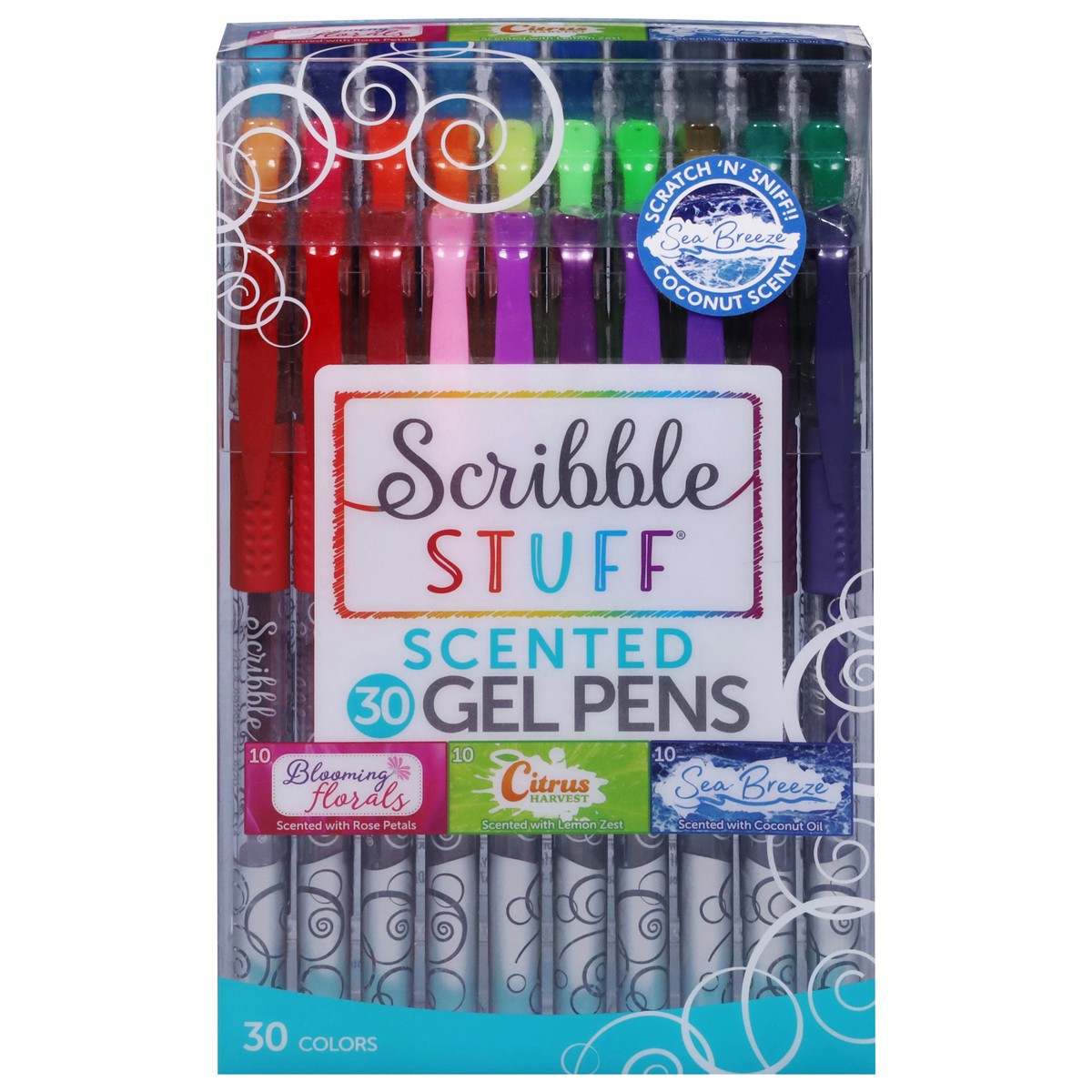 slide 4 of 11, Scribble Stuff Assorted Scented Gel Pens, 30 ct