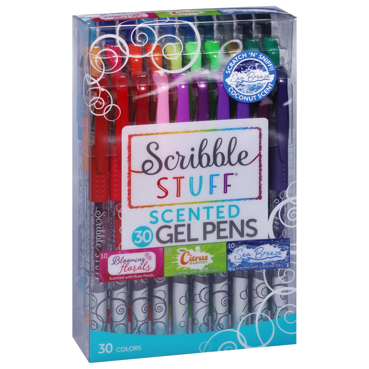 slide 10 of 11, Scribble Stuff Assorted Scented Gel Pens, 30 ct