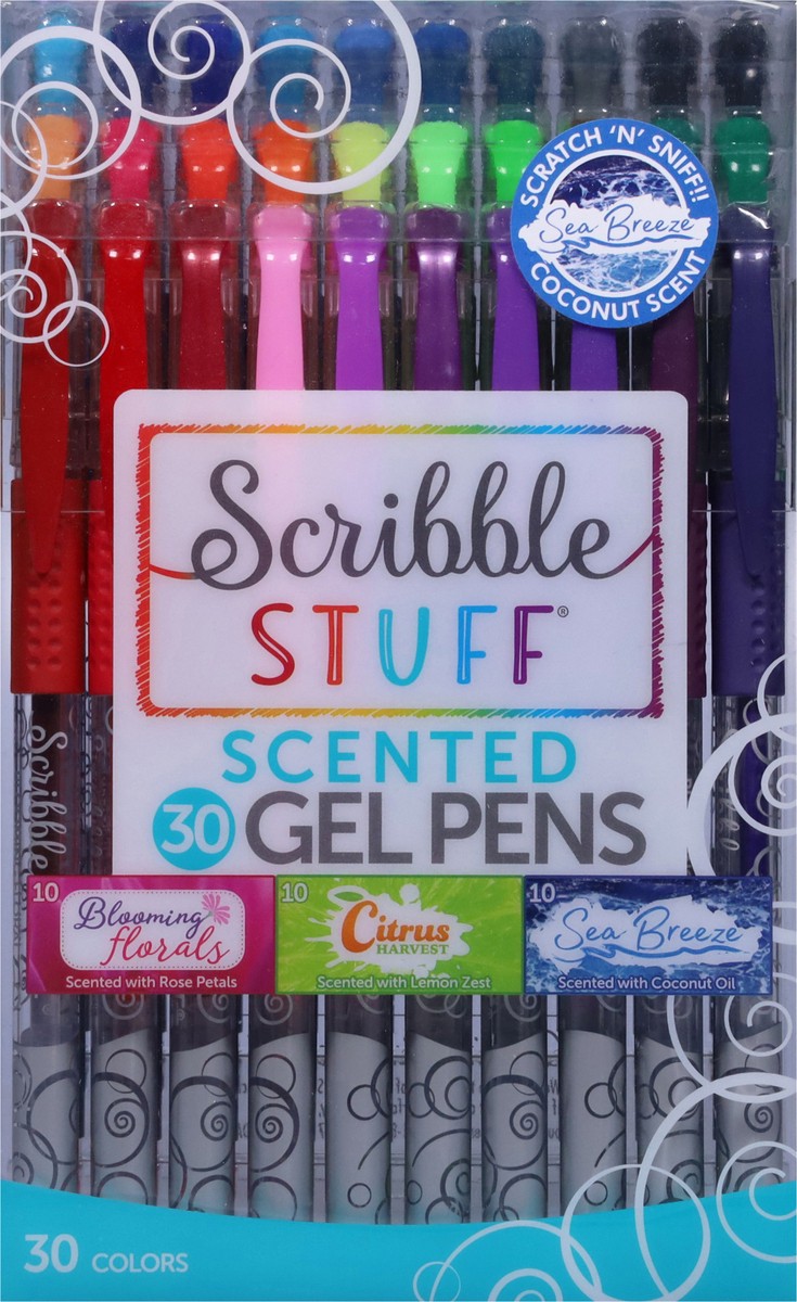 slide 6 of 11, Scribble Stuff Assorted Scented Gel Pens, 30 ct