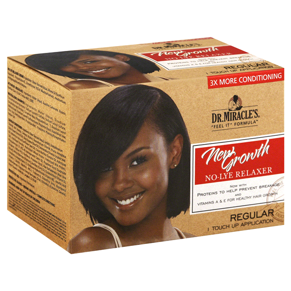 slide 1 of 1, Dr. Miracle's No-Lye Relaxer Regular Kit, 1.75 oz