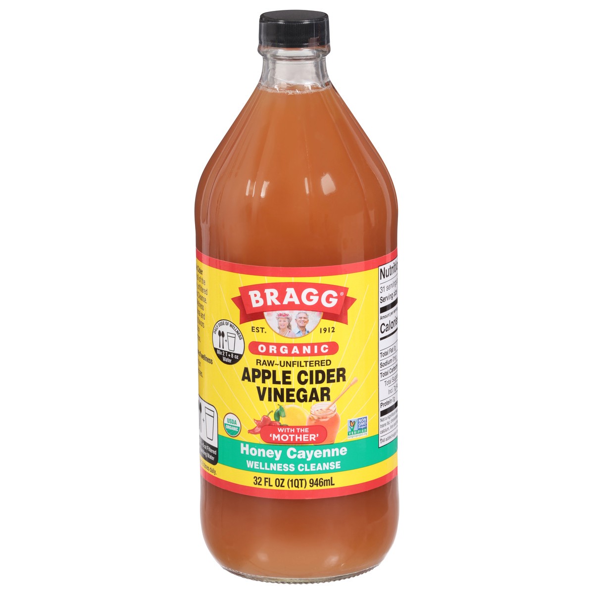 slide 1 of 9, Bragg Organic Raw Unfiltered Apple Cider Vinegar 32 fl oz, 32 fl oz