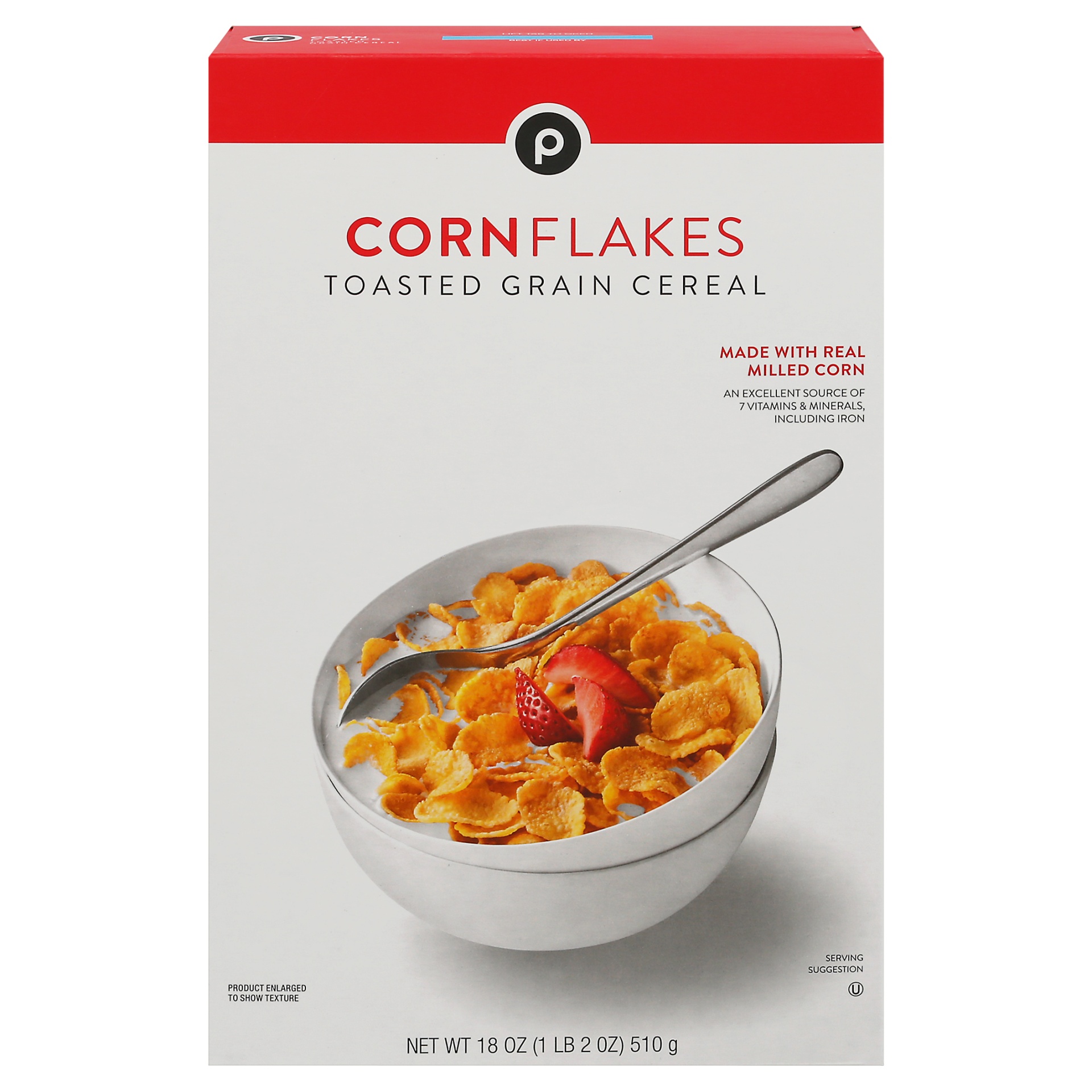 slide 1 of 1, Publix Toasted Grain Cornflakes Cereal, 18 oz