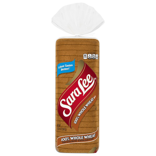slide 1 of 1, Sara Lee 100% Whole Wheat Bread, 20 oz