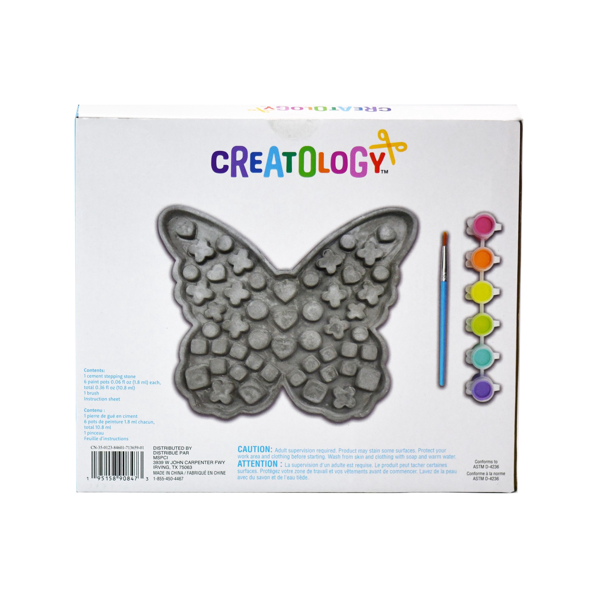 slide 3 of 3, Color Your Own Butterfly Stepping Stone Kit By Creatology, 10.43 in x 9.05 in x 2 in