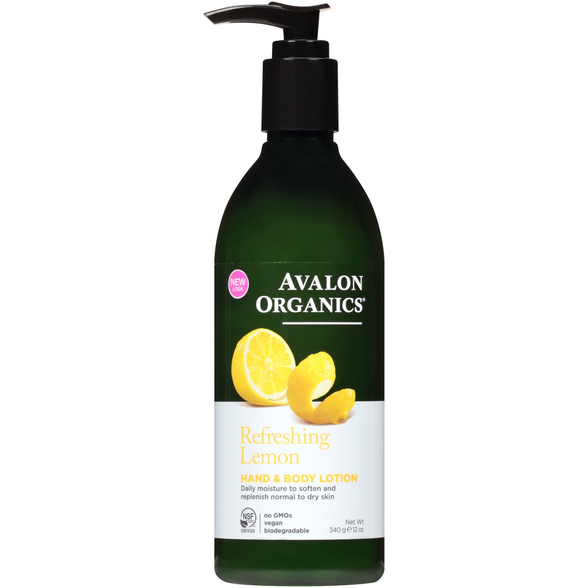 slide 5 of 7, Avalon Organics Refreshing Lemon Hand & Body Lotion 12 oz. Pump, 12 oz